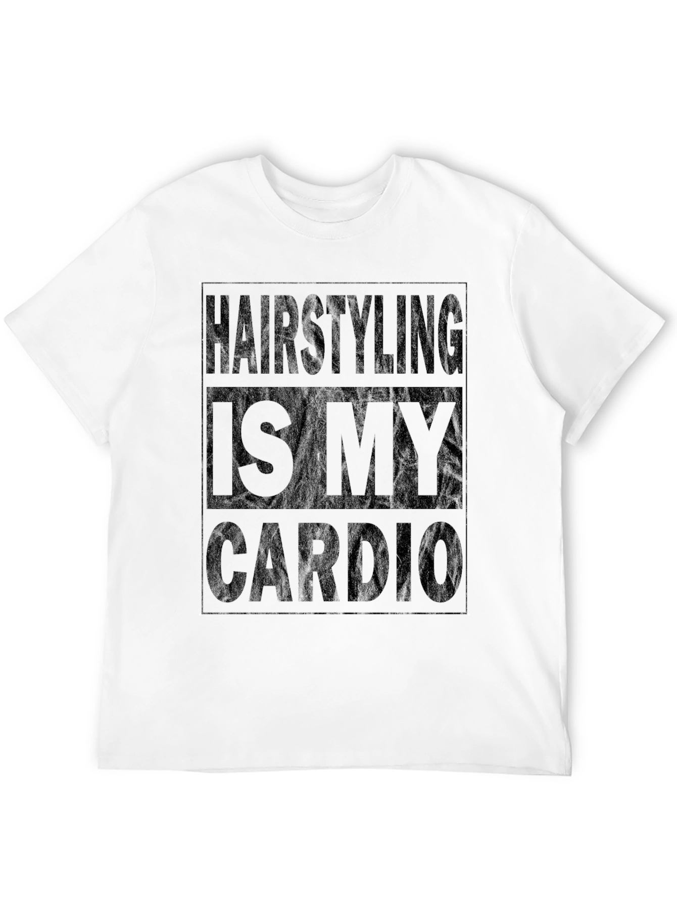 Hairstyling Is My Cardio Black Graphic Tee
