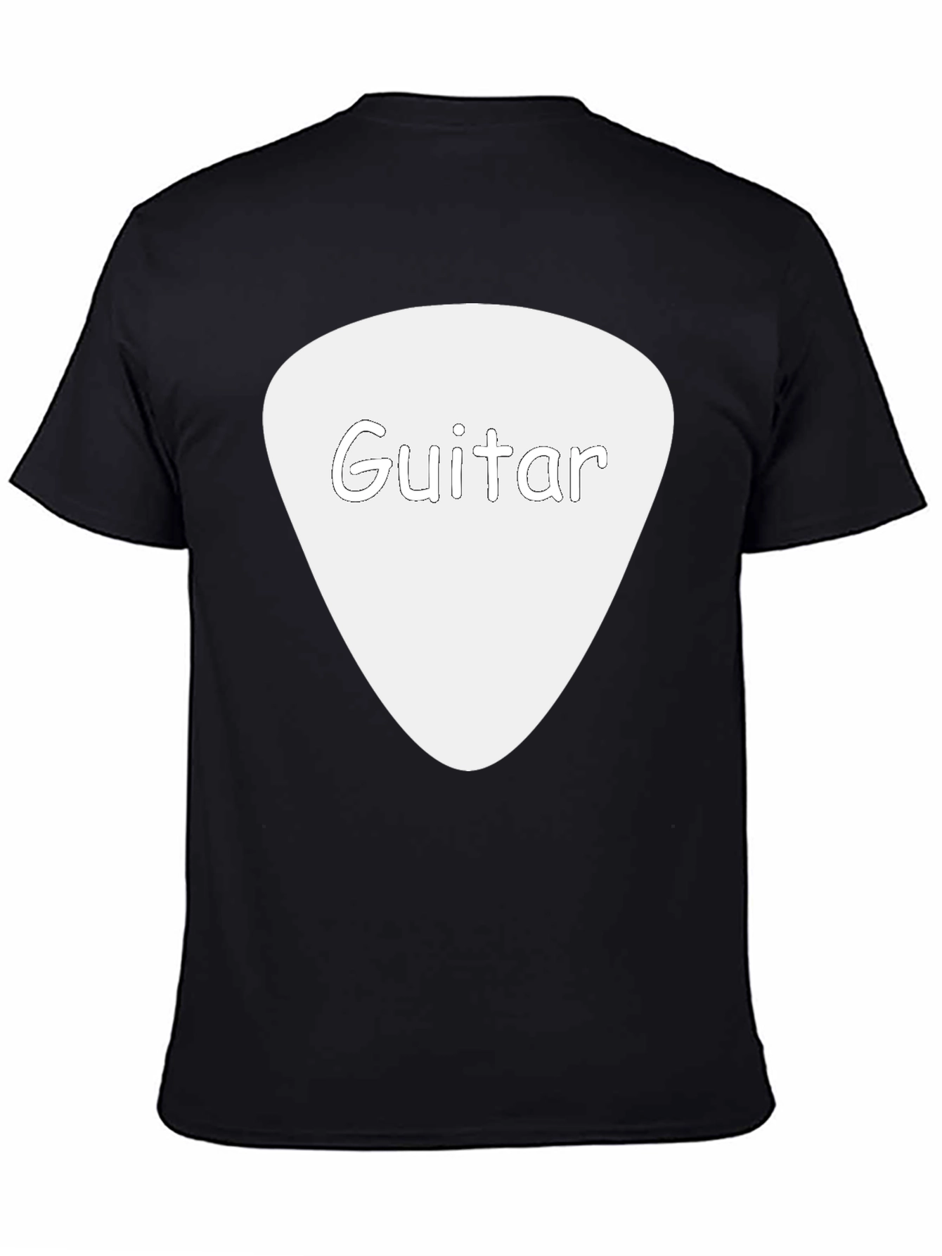 Guitar Pick Tee - Black Cotton Guitarist T-Shirt