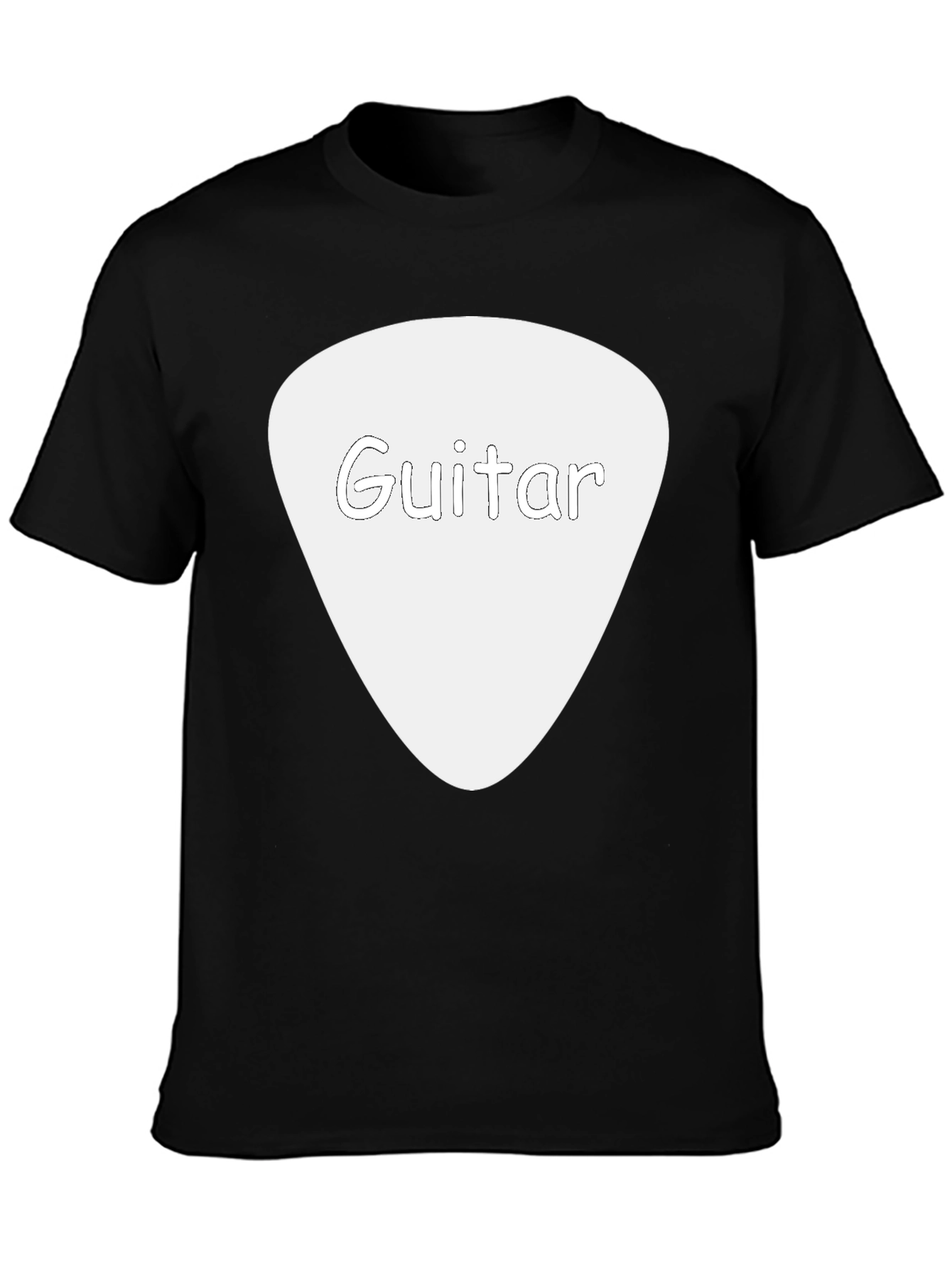 Guitar Pick Tee - Black Cotton Guitarist T-Shirt