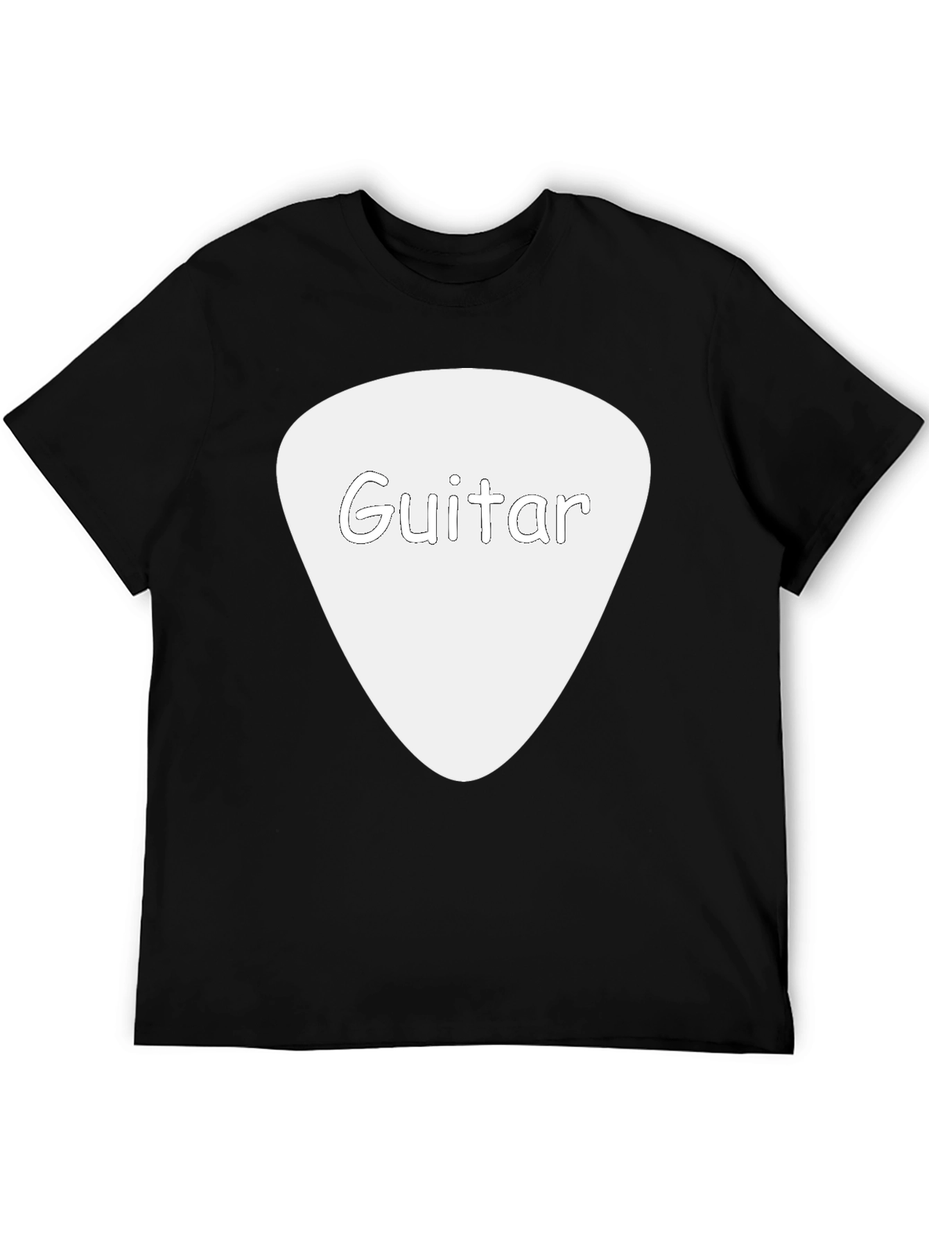 Guitar Pick Tee - Black Cotton Guitarist T-Shirt