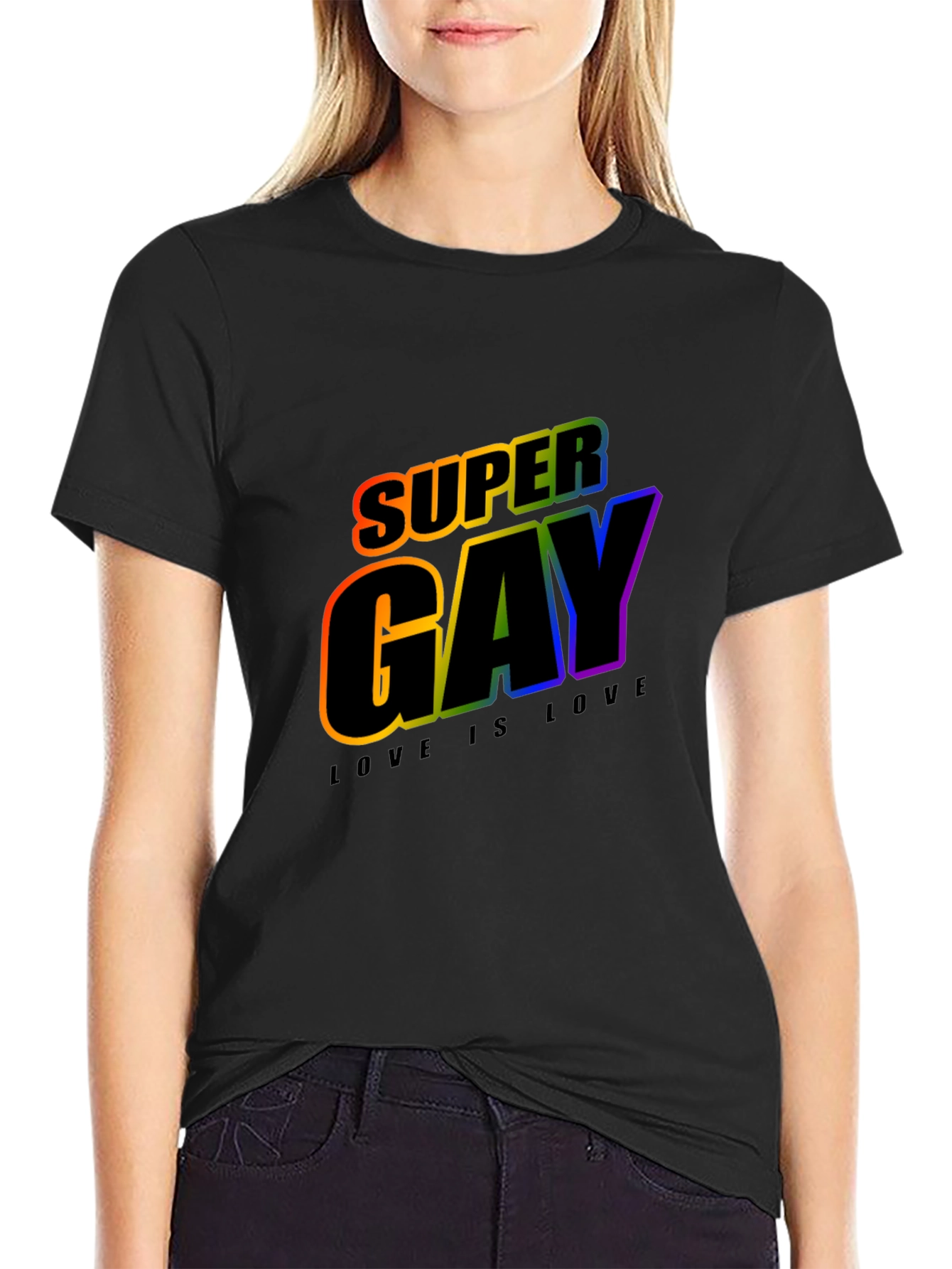 Super Gay Rainbow Pride T-Shirt - Love is Love!