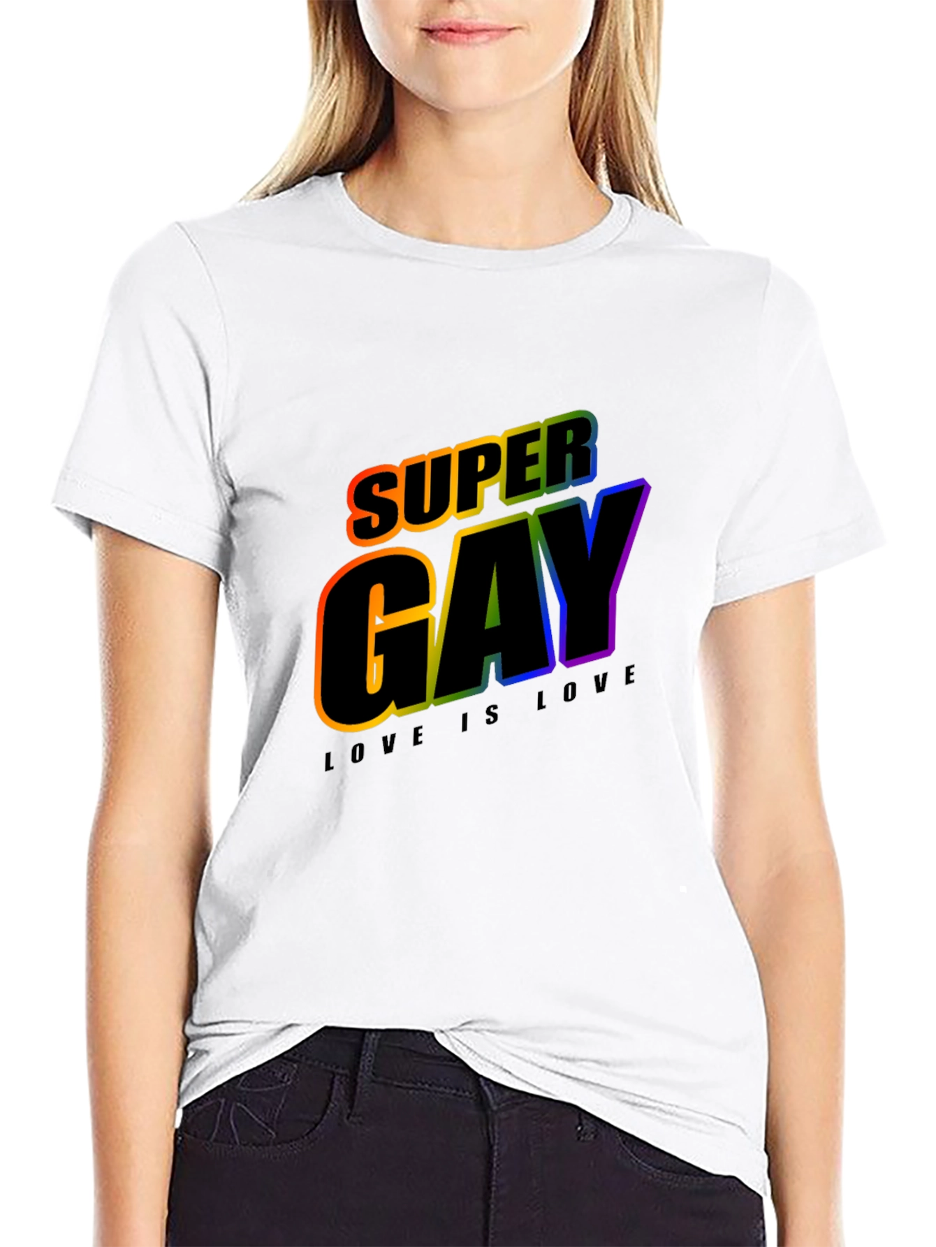 Super Gay Rainbow Pride T-Shirt - Love is Love!