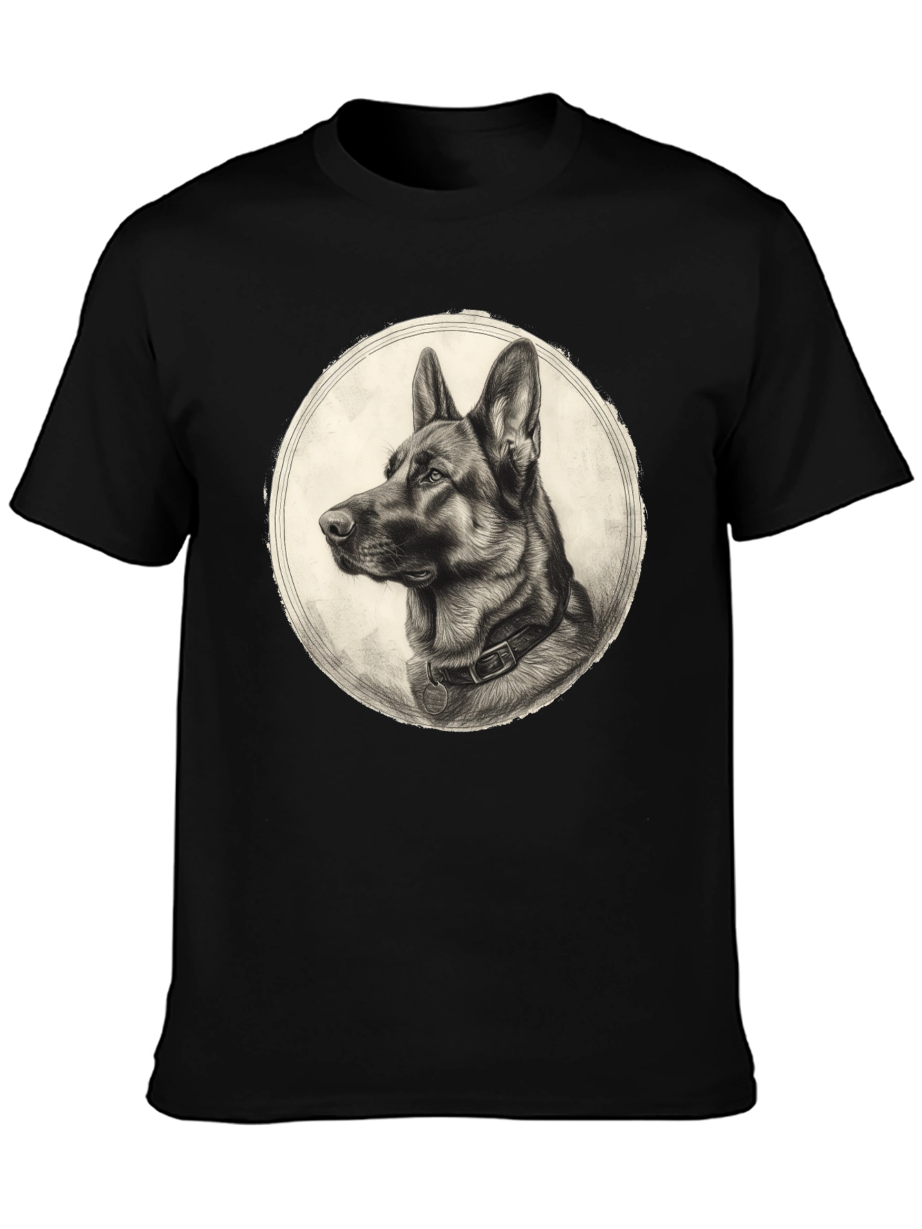 German Shepherd Graphic Tee - Classic Dog Portrait