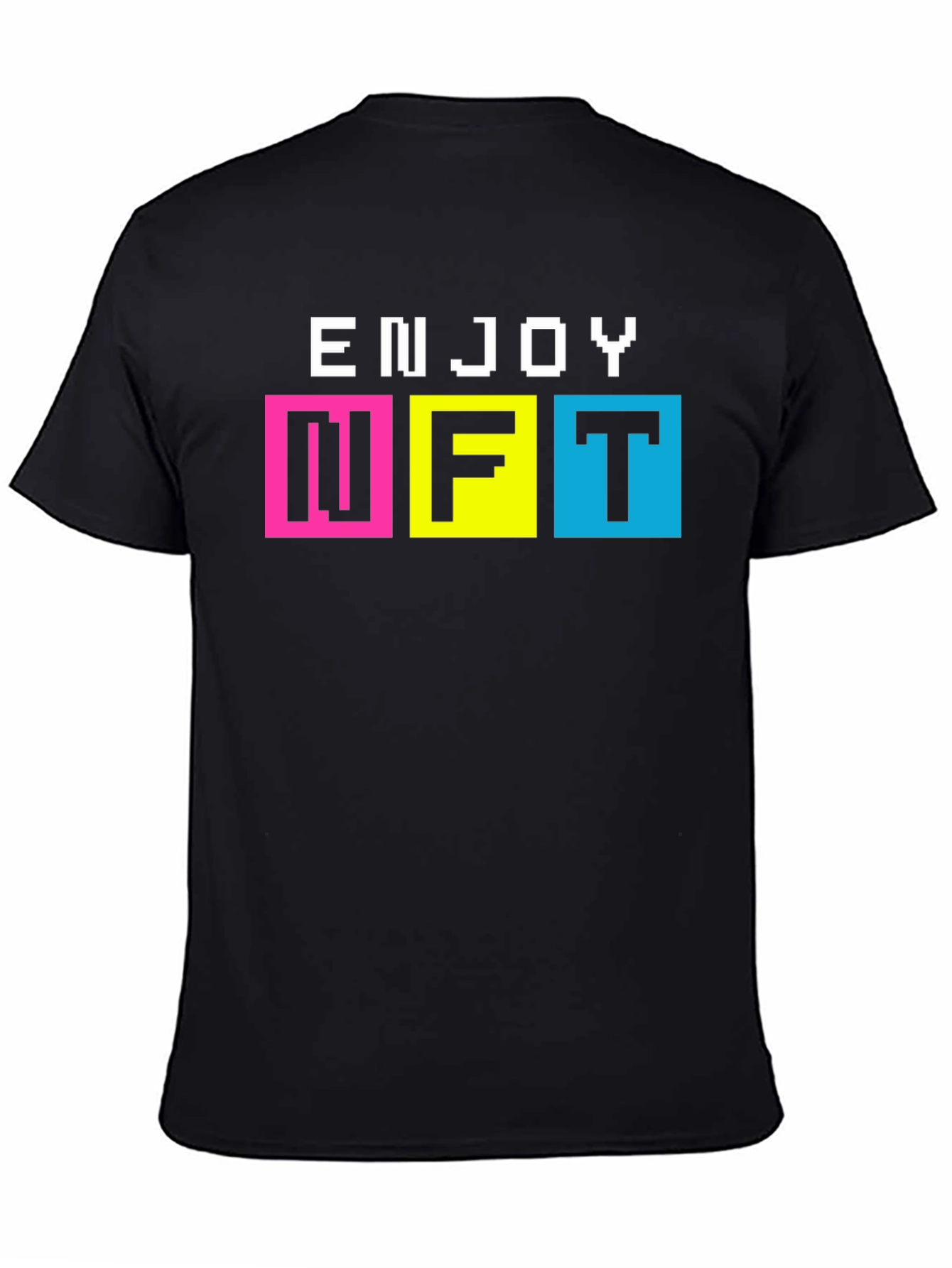 Enjoy NFT Pixel Art T-Shirt - Black