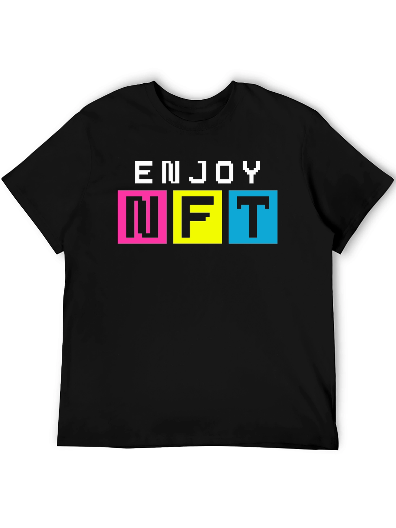 Enjoy NFT Pixel Art T-Shirt - Black