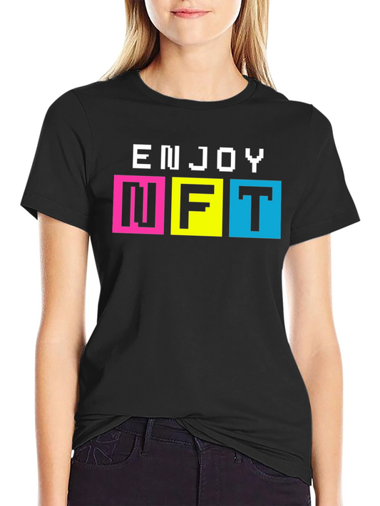 Enjoy NFT Pixel Art T-Shirt - Black