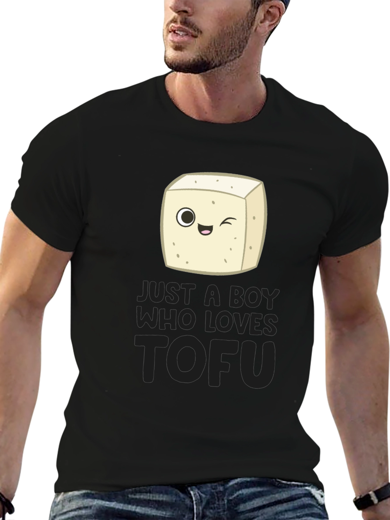 Just a Boy Who Loves Tofu Funny Vegan T-Shirt