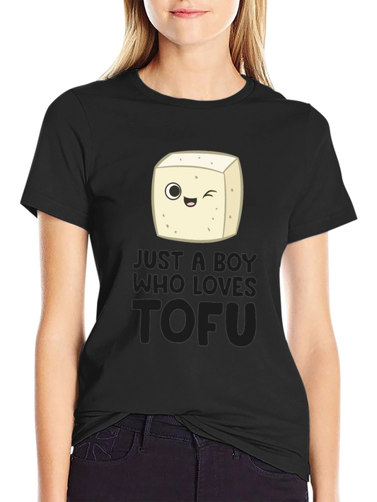 Just a Boy Who Loves Tofu Funny Vegan T-Shirt
