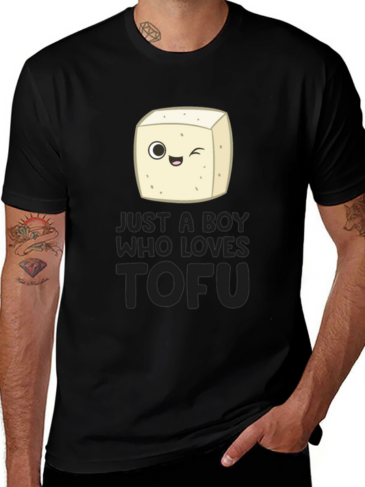 Just a Boy Who Loves Tofu Funny Vegan T-Shirt