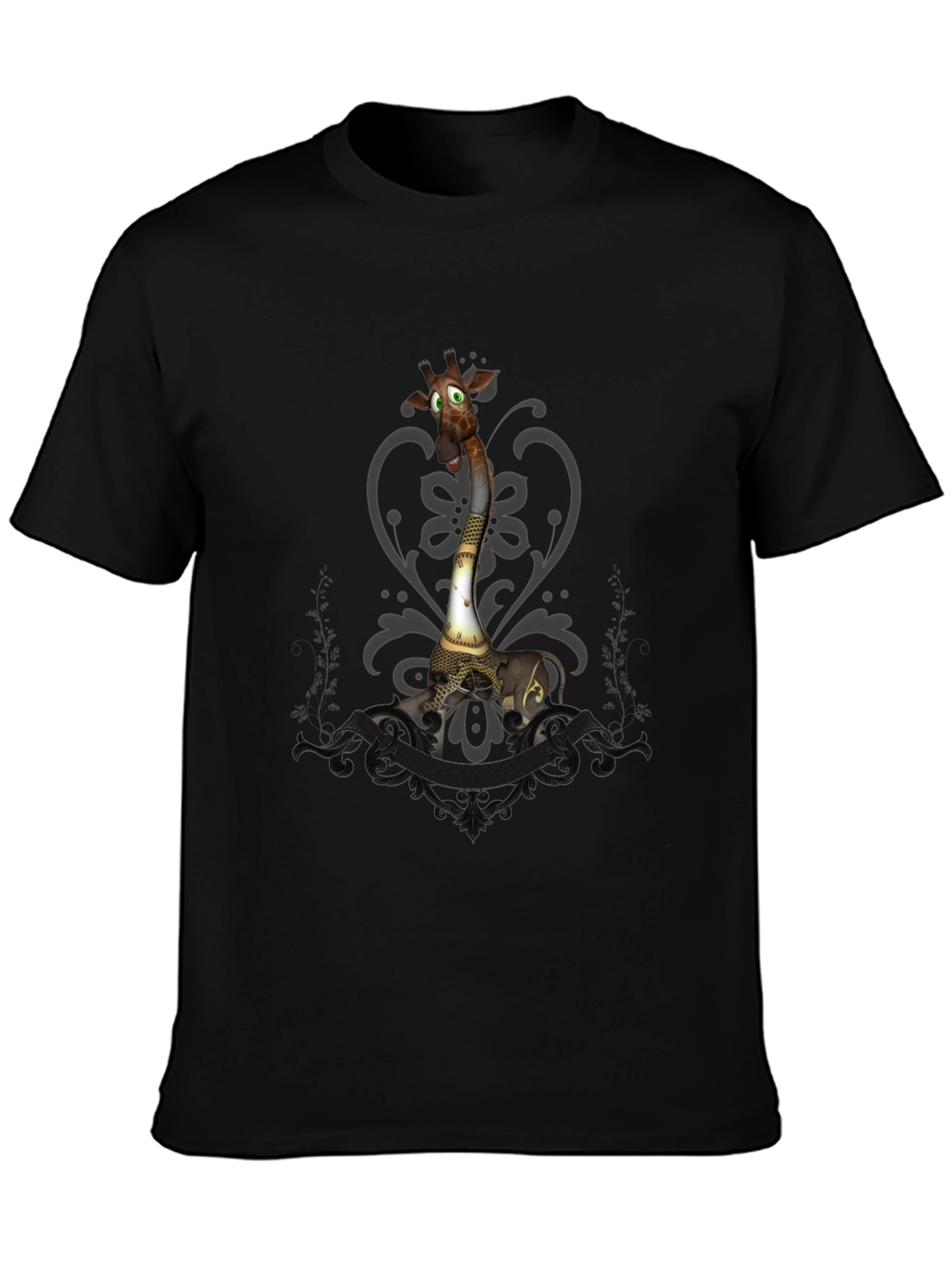 Steampunk Giraffe Graphic Tee - Unique Animal T-Shirt