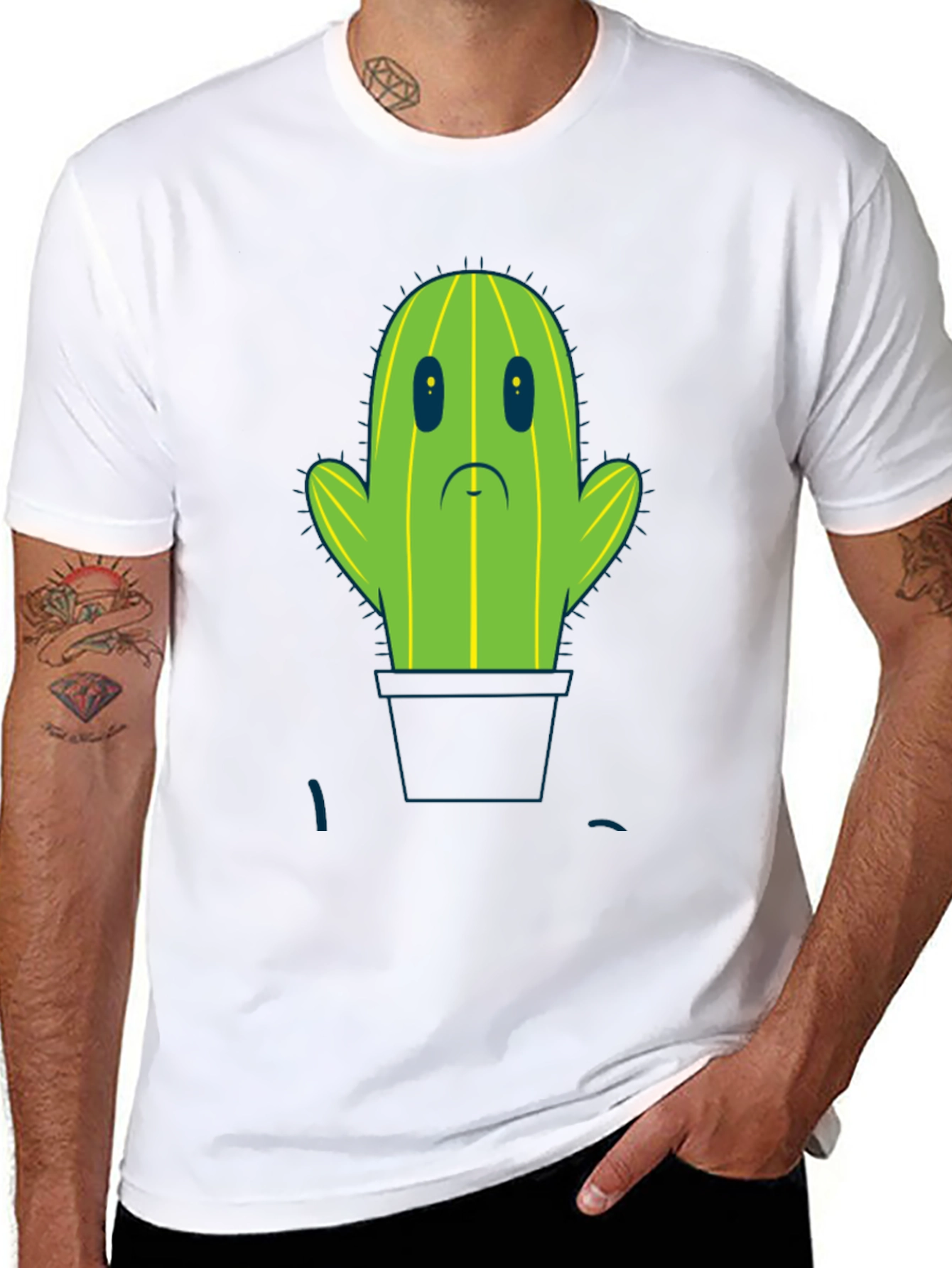 Sad Cactus T-Shirt - Unique Graphic Tee