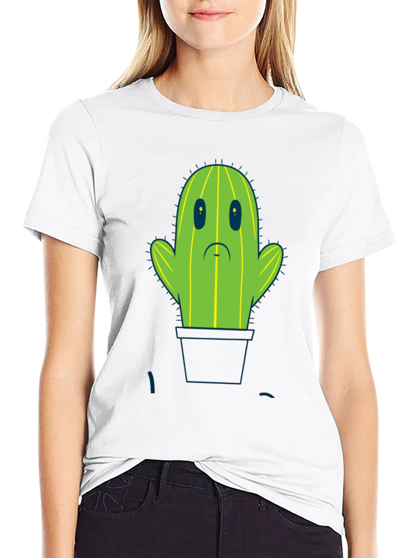 Sad Cactus T-Shirt - Unique Graphic Tee