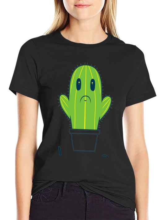 Sad Cactus T-Shirt - Unique Graphic Tee