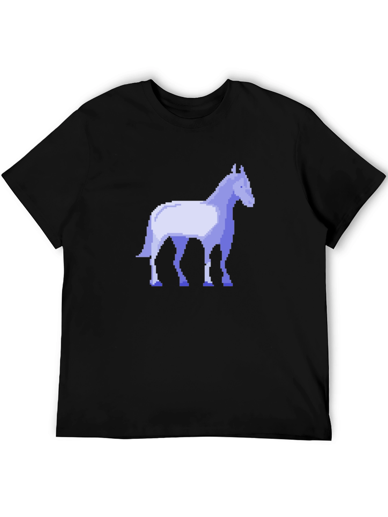 Pixel Horse Black T-Shirt - Retro Gaming Style