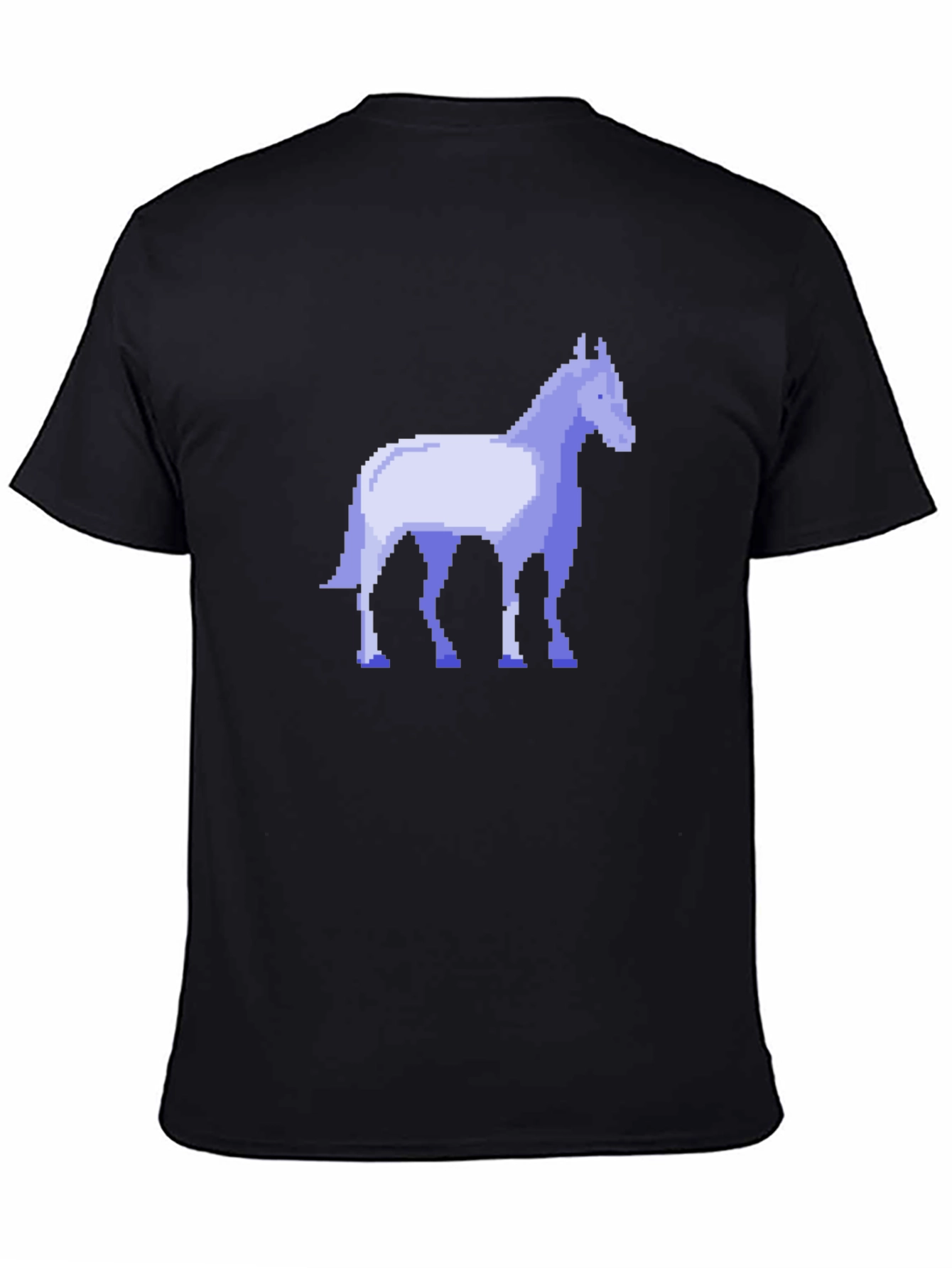 Pixel Horse Black T-Shirt - Retro Gaming Style