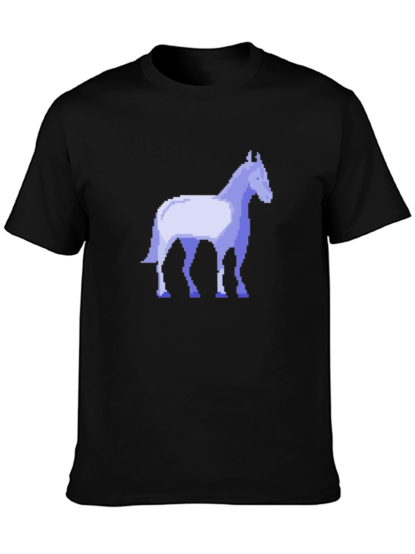 Pixel Horse Black T-Shirt - Retro Gaming Style