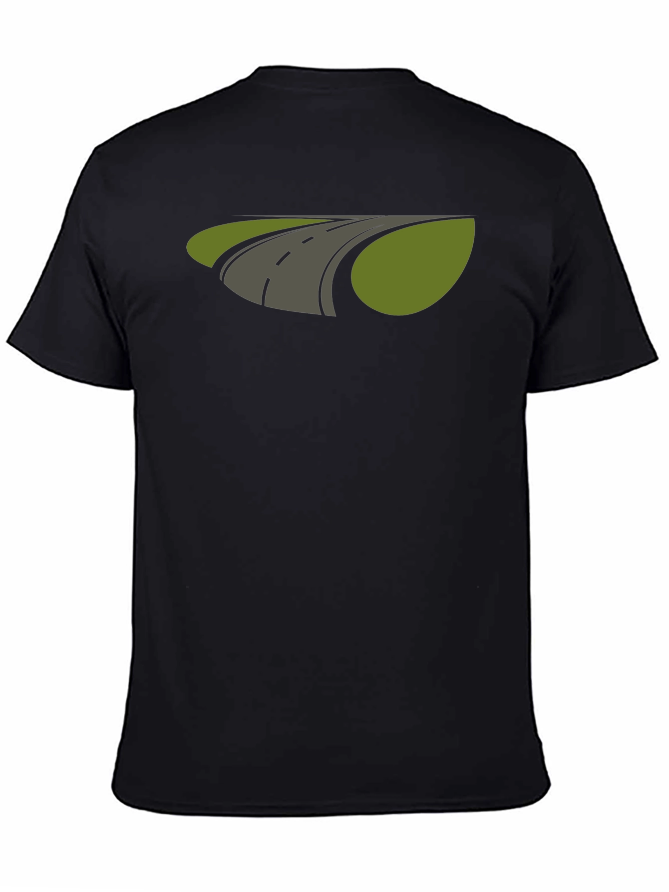Road Graphic T-Shirt - Black Cotton Tee