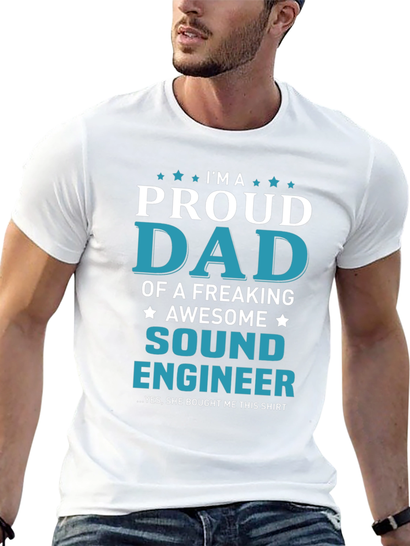 Proud Dad Sound Engineer Graphic Tee