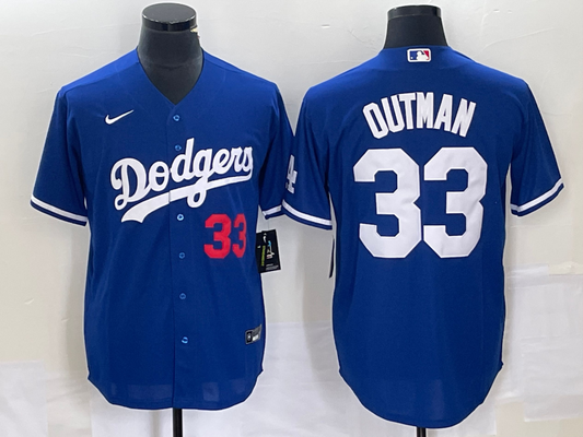 Men's Los Angeles Dodgers James Outman #33 Royal Replica Player Jerseys