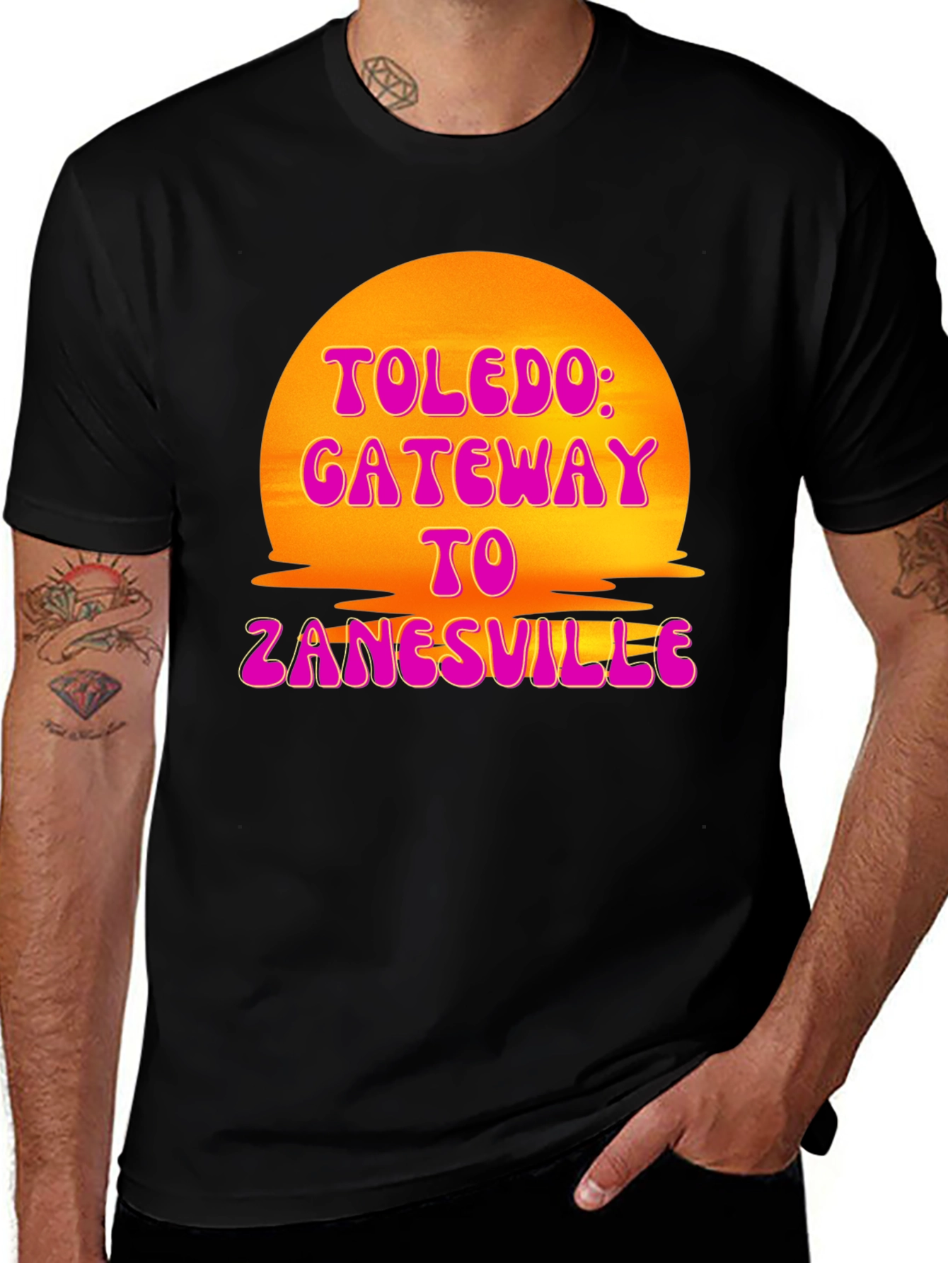 Toledo Gateway T-Shirt Retro Sunset Tee