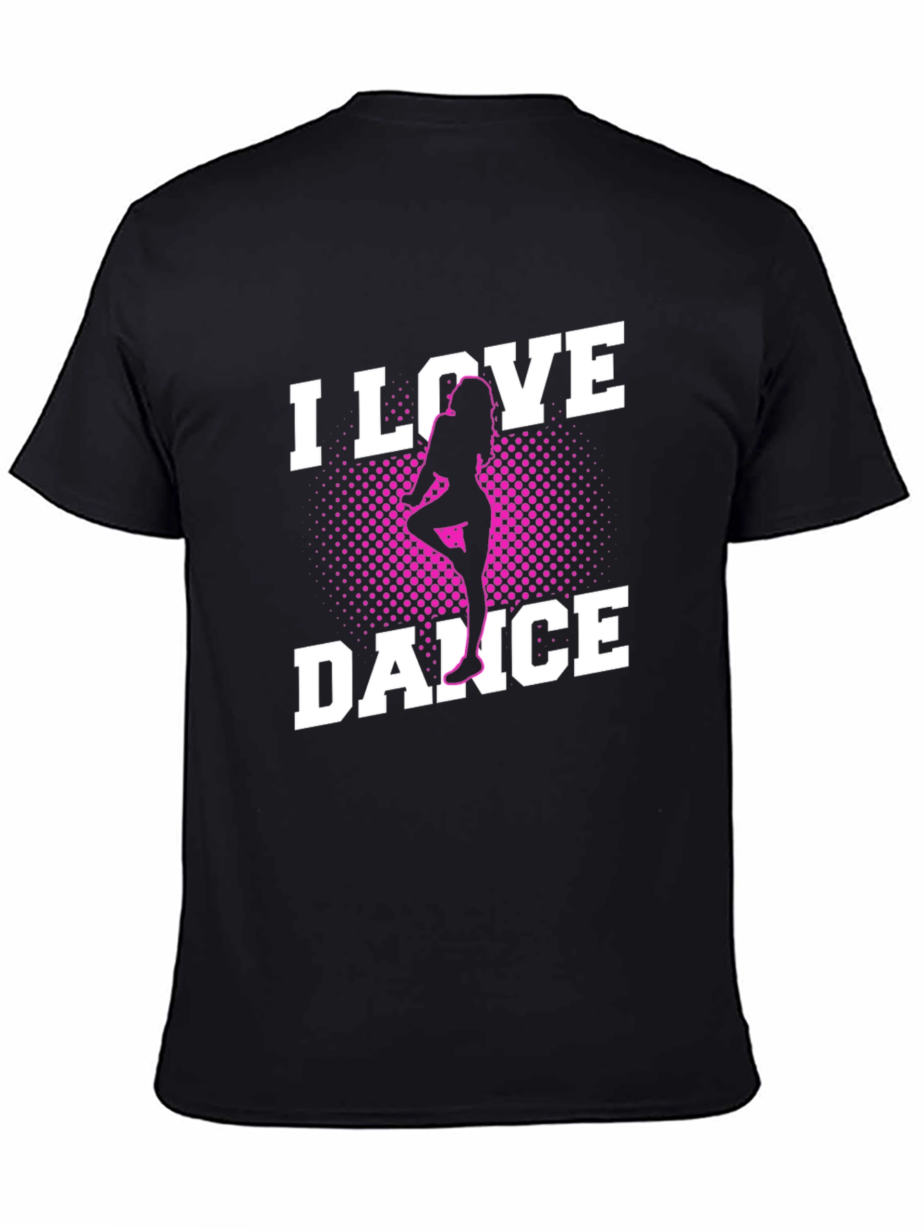I Love Dance Black Graphic Tee Shirt