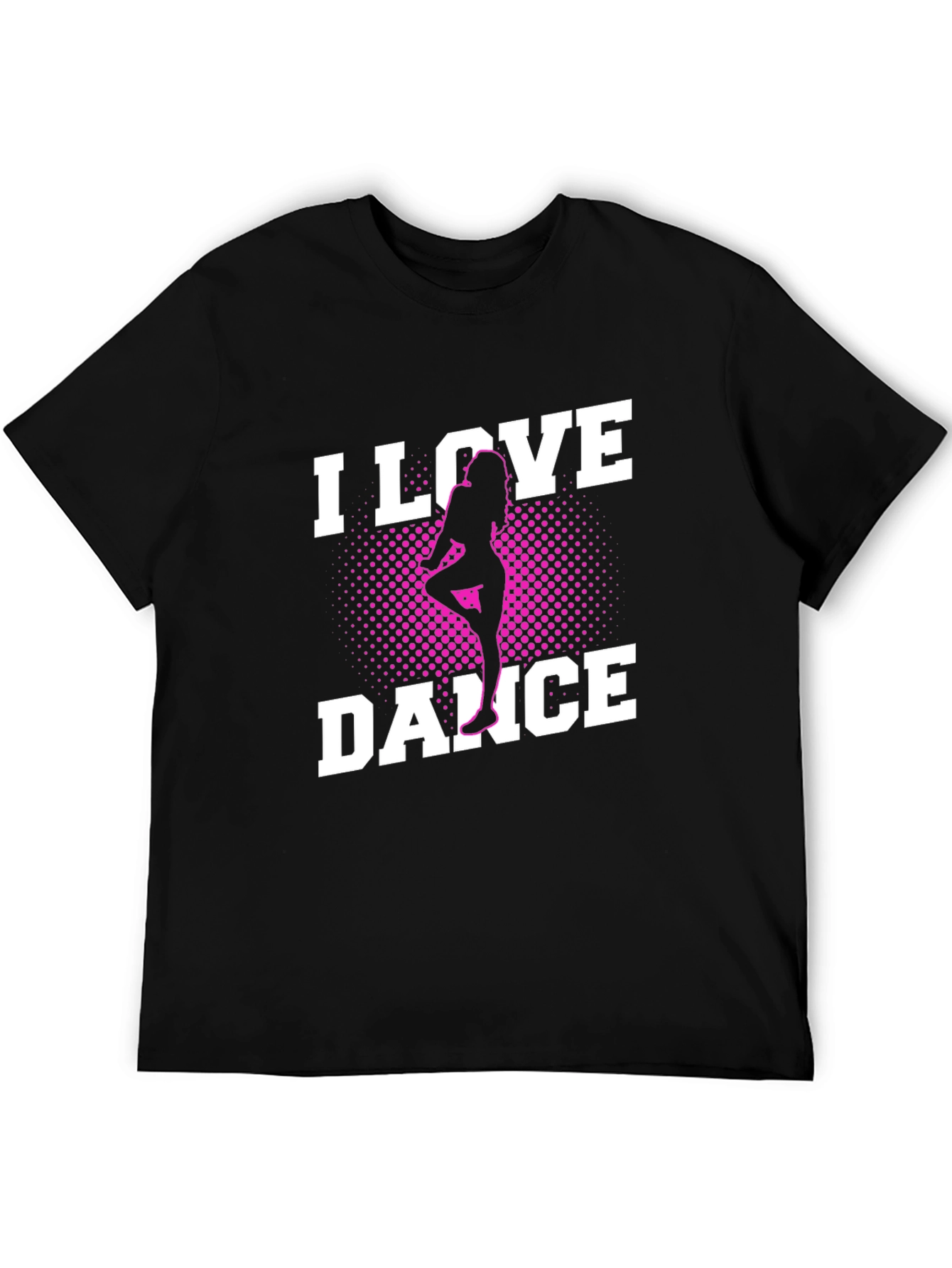 I Love Dance Black Graphic Tee Shirt