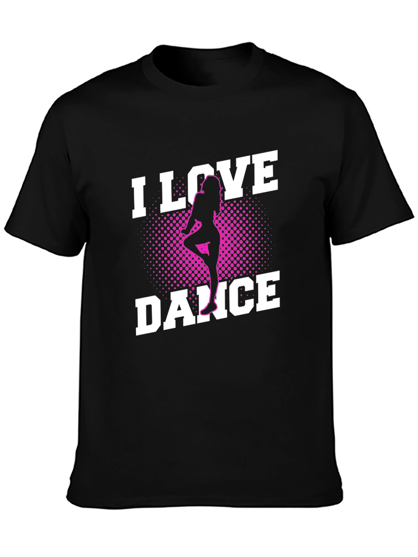 I Love Dance Black Graphic Tee Shirt