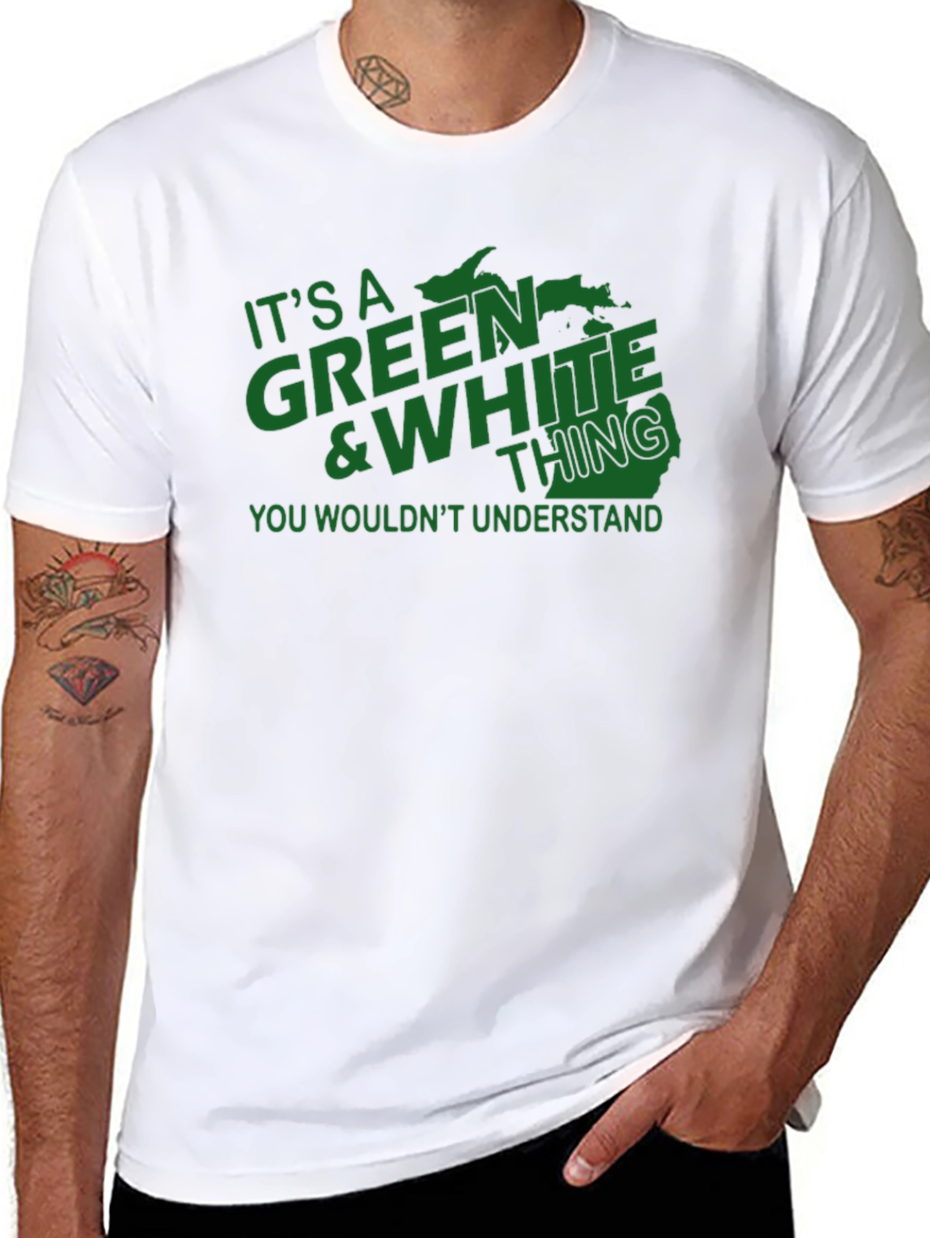 Green & White Thing T-Shirt