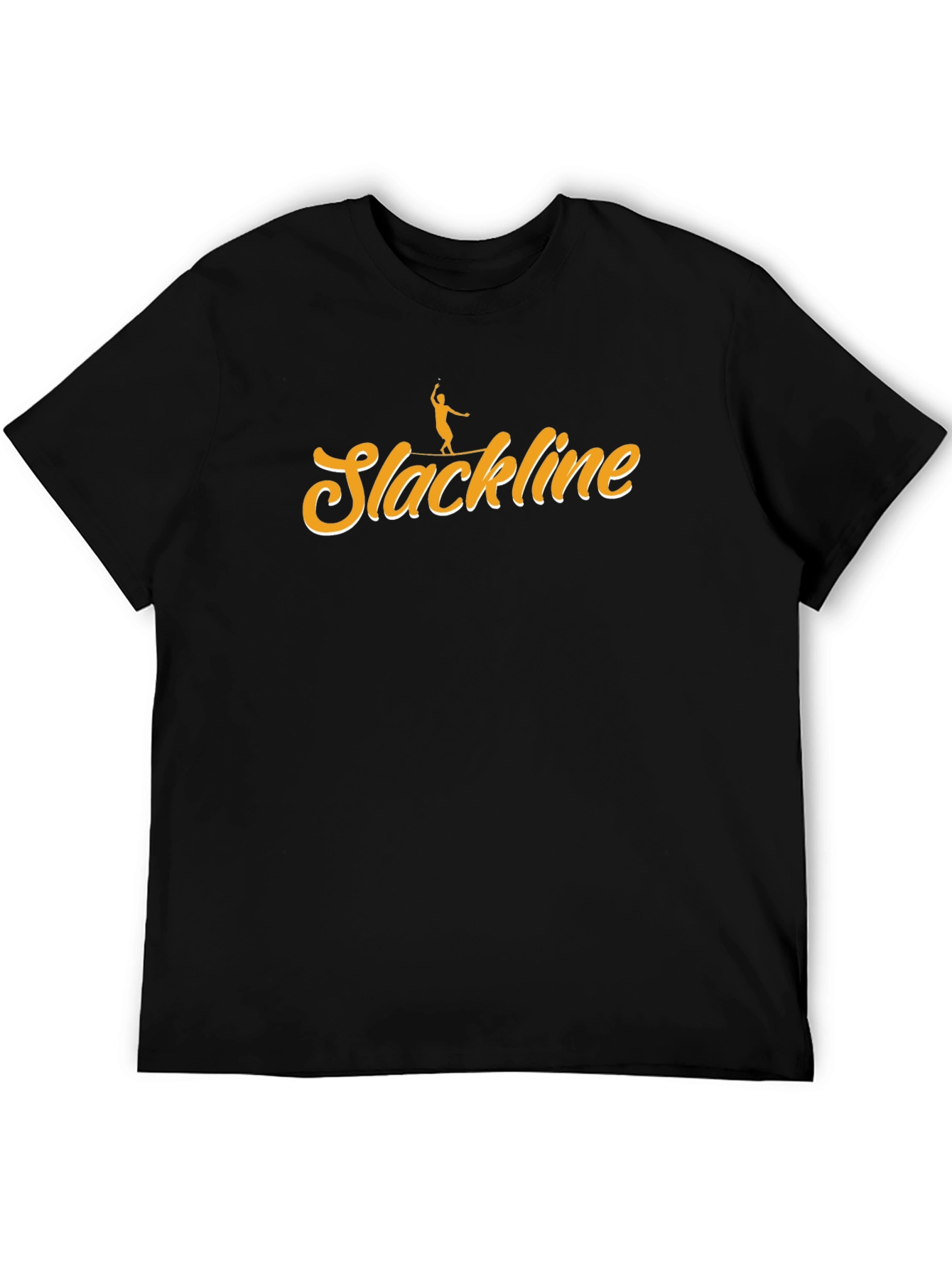 Slackline T-Shirt - Balance Design Black Tee
