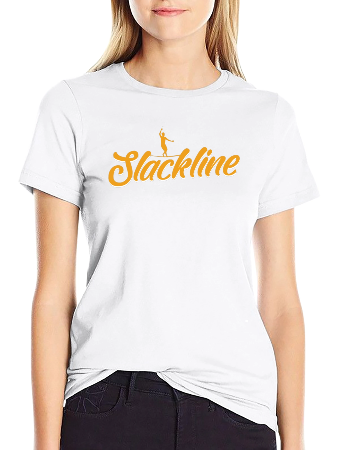 Slackline T-Shirt - Balance Design Black Tee