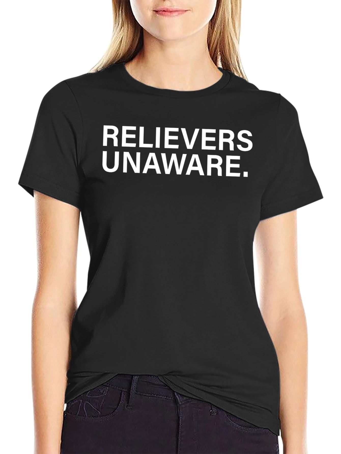 Relievers Unaware Graphic Tee - Bold Black Shirt
