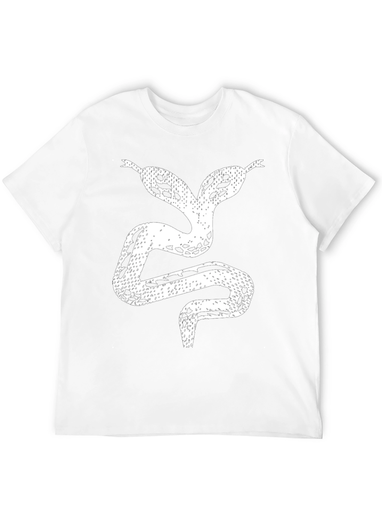 Two-Headed Snake Graphic Black T-Shirt