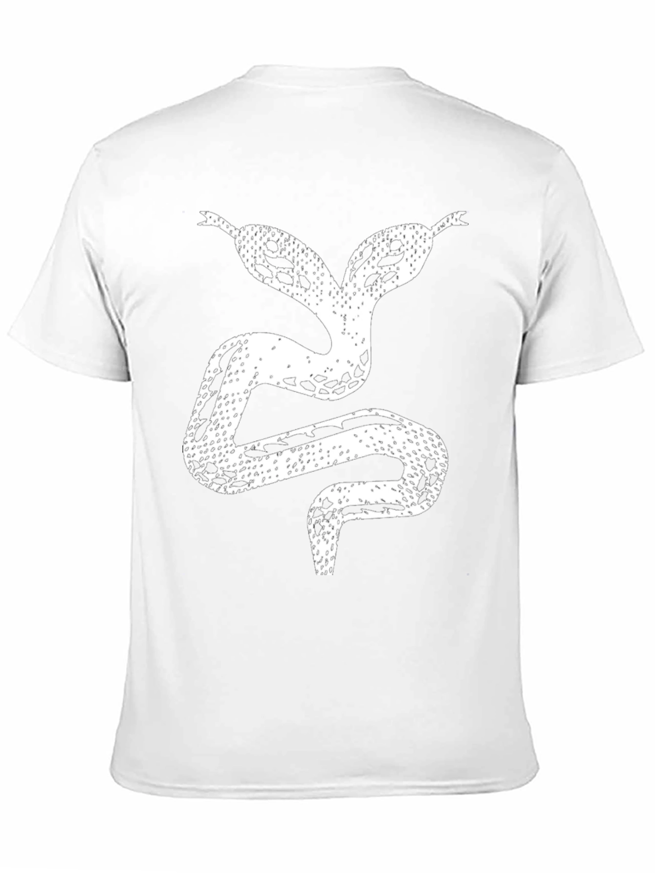 Two-Headed Snake Graphic Black T-Shirt