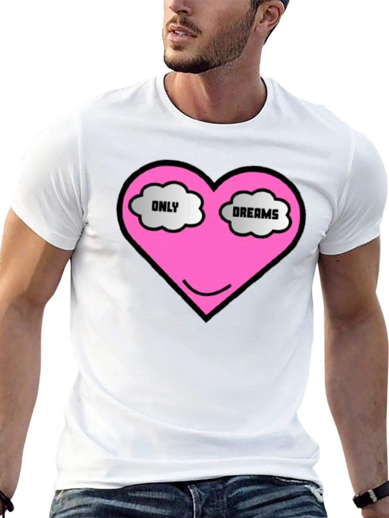 Only Dreams Heart T-Shirt - Black