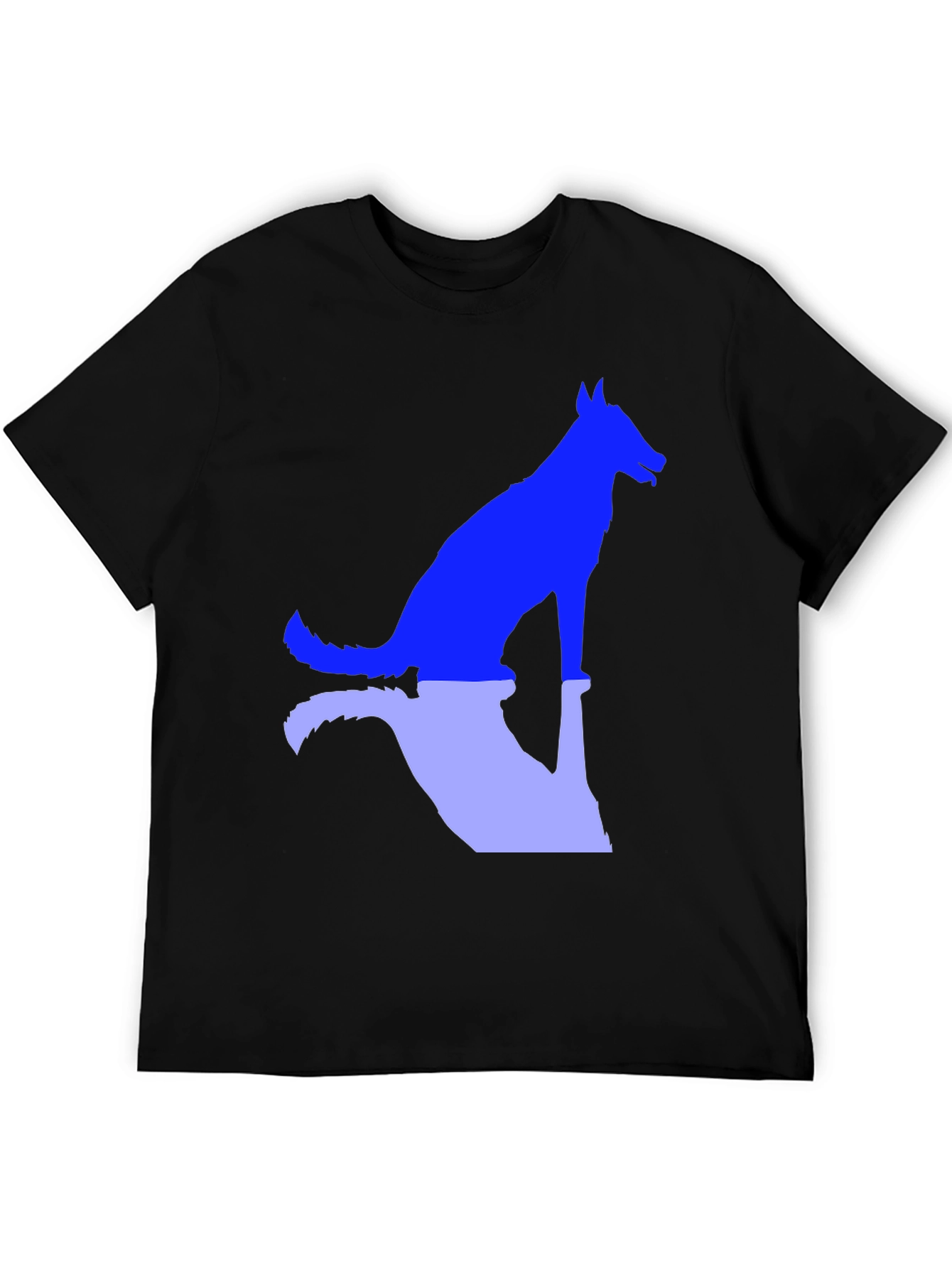 Dog Silhouette Graphic Tee - Black