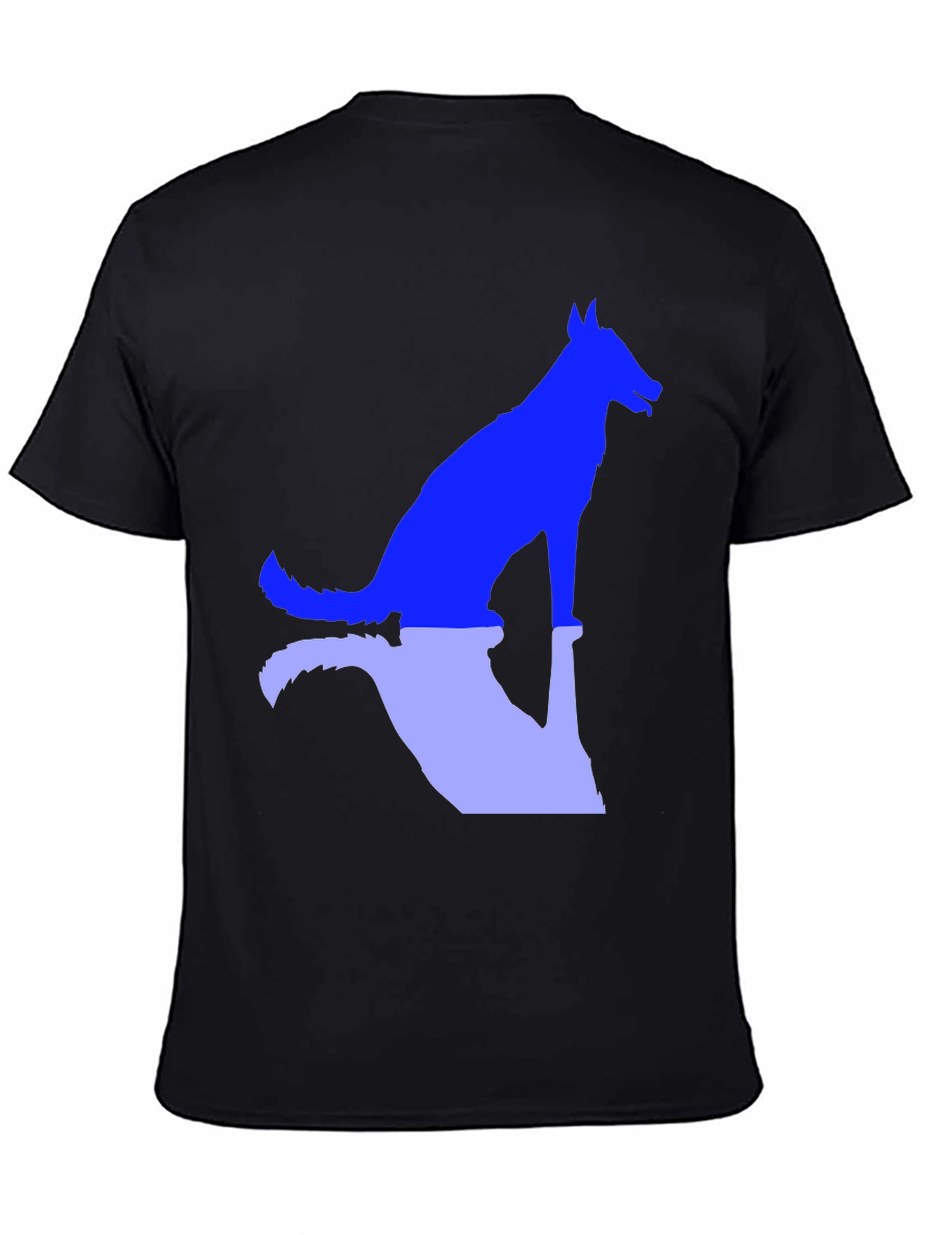 Dog Silhouette Graphic Tee - Black
