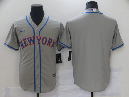 Men's New York Mets Gray Road Authentic Blank Jerseys