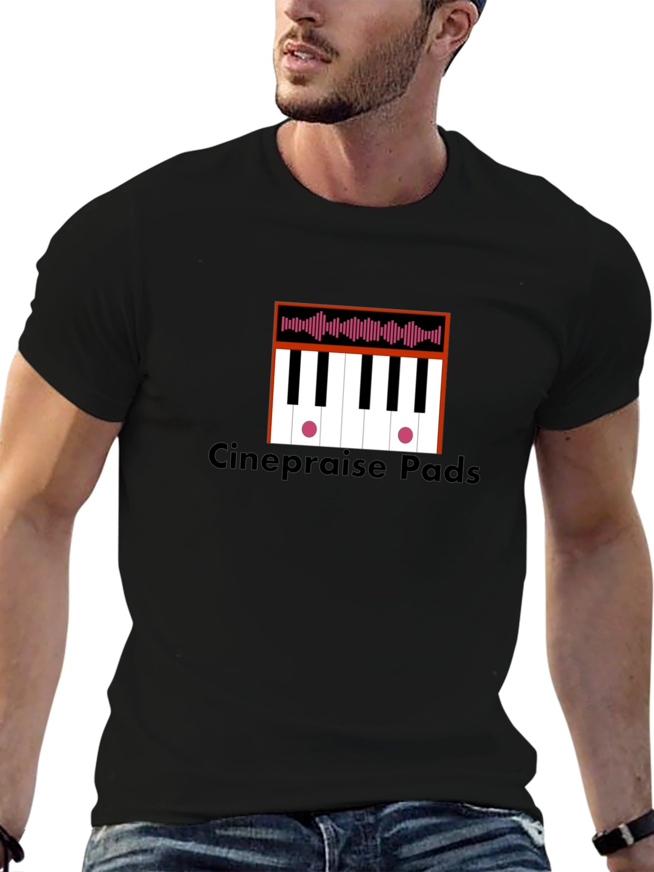 Cinepraise Pads T-Shirt - Keyboard Music Design