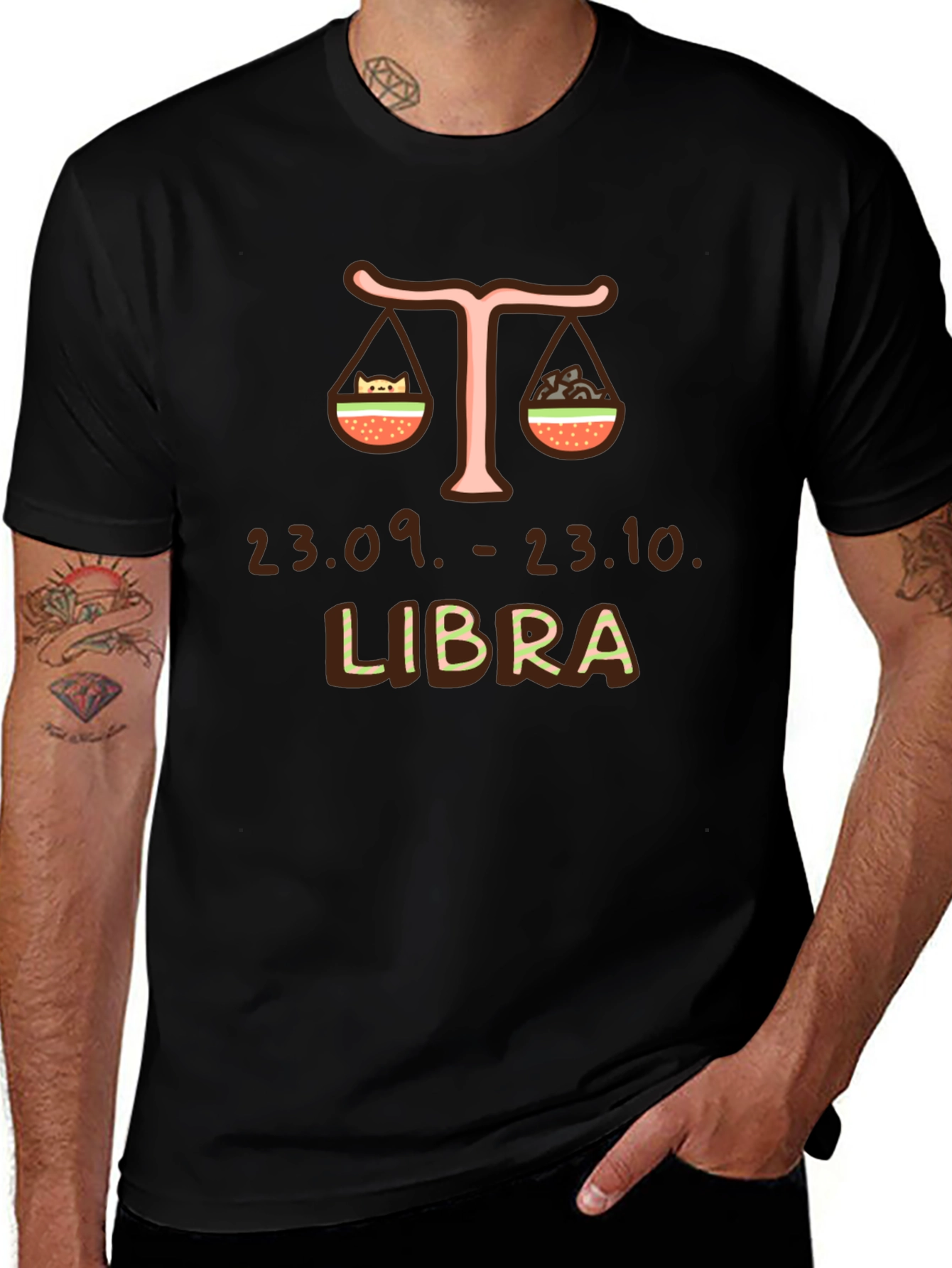Libra Zodiac Sign Graphic T-Shirt