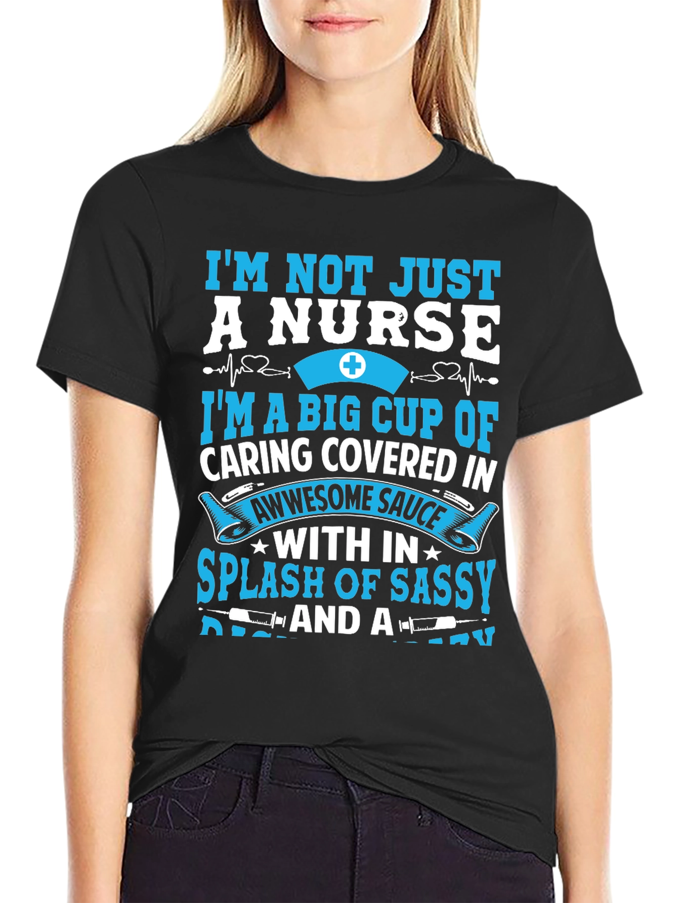 Nurse T-Shirt - Caring & Sassy