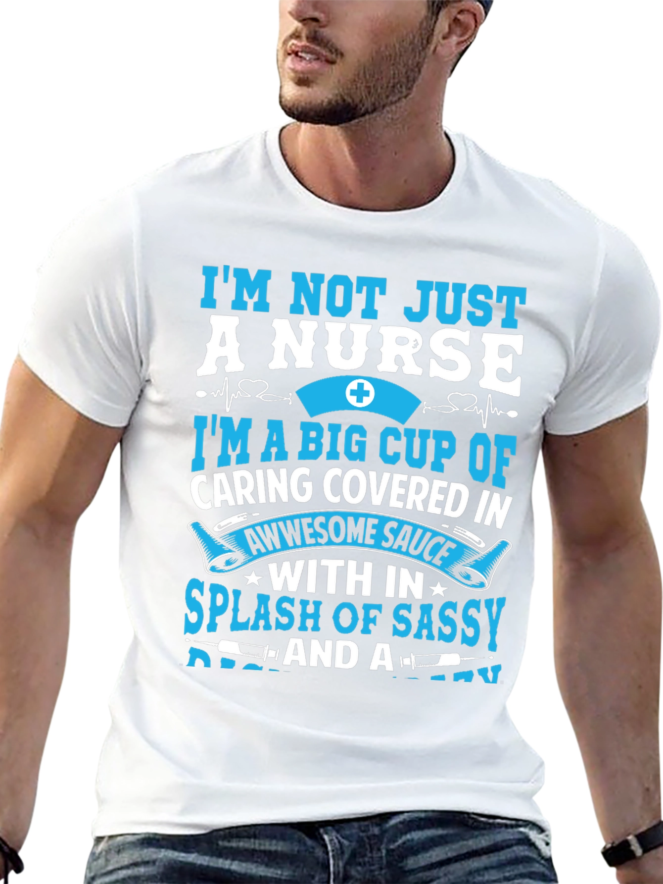 Nurse T-Shirt - Caring & Sassy
