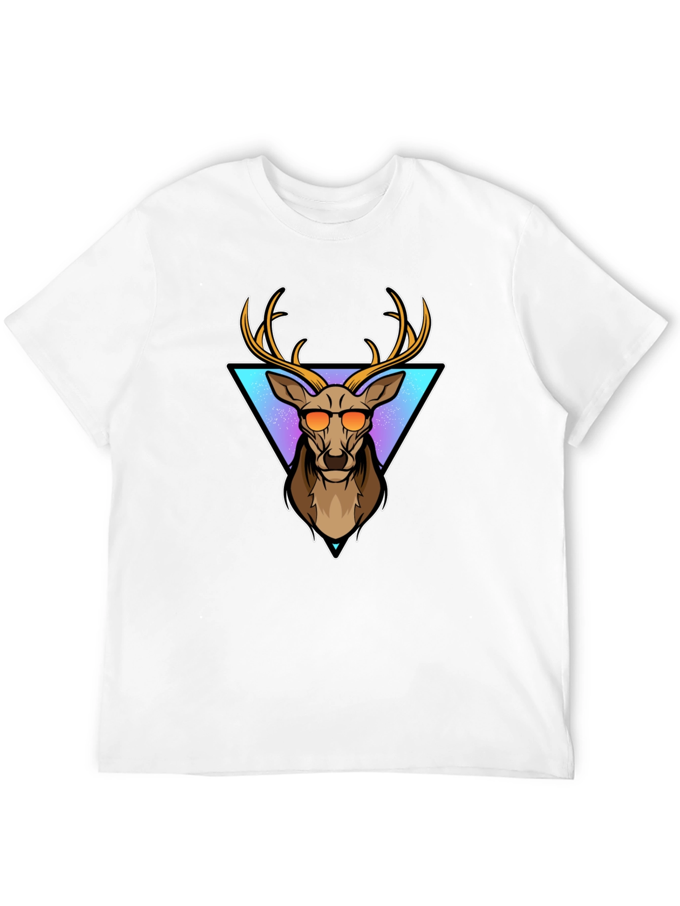 Cool Deer Graphic Tee - Black