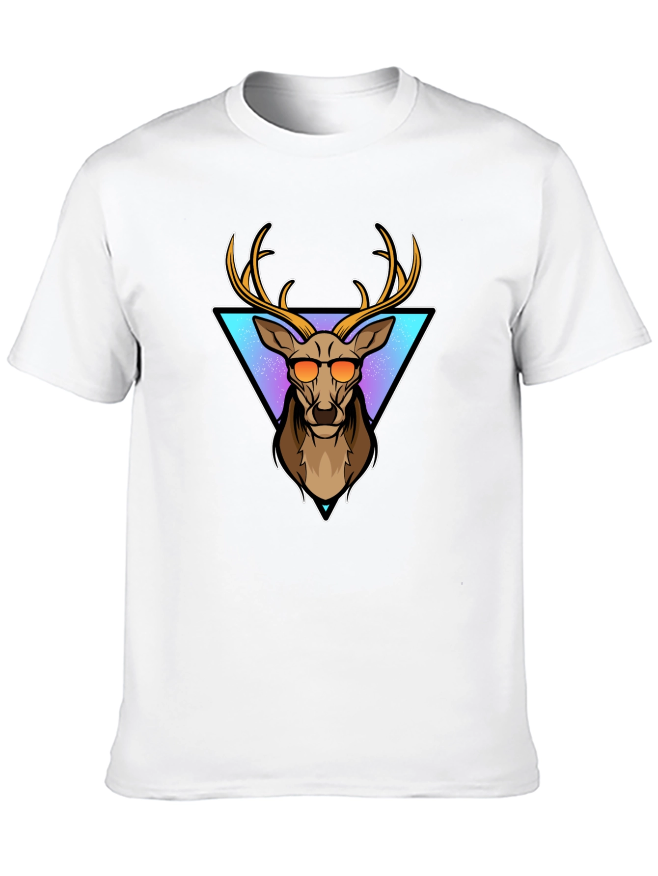 Cool Deer Graphic Tee - Black