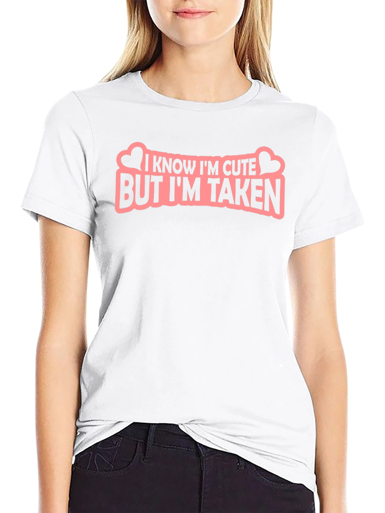 Cute But Taken Graphic Tee - Black