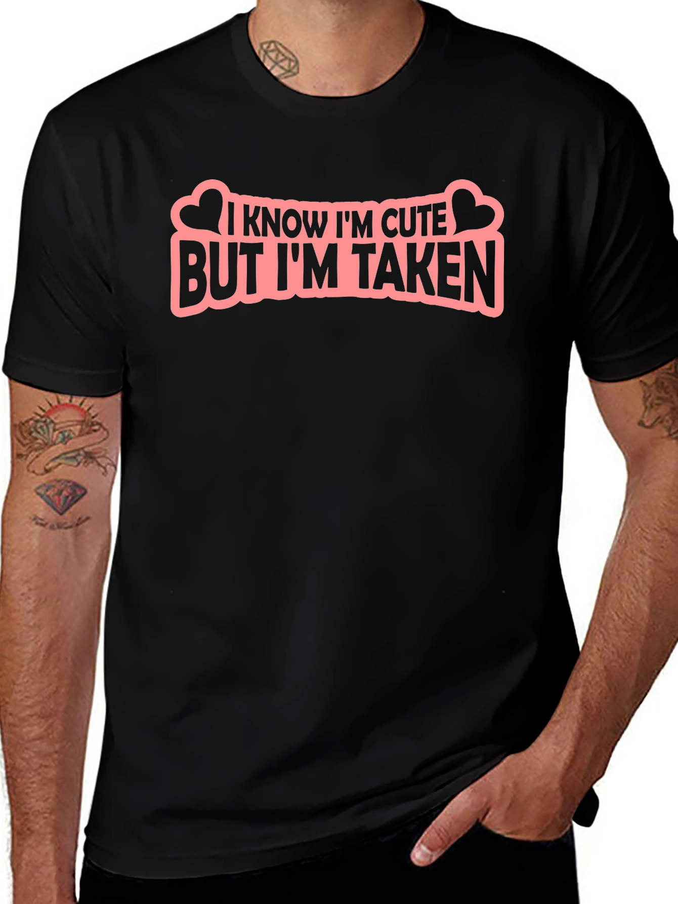 Cute But Taken Graphic Tee - Black