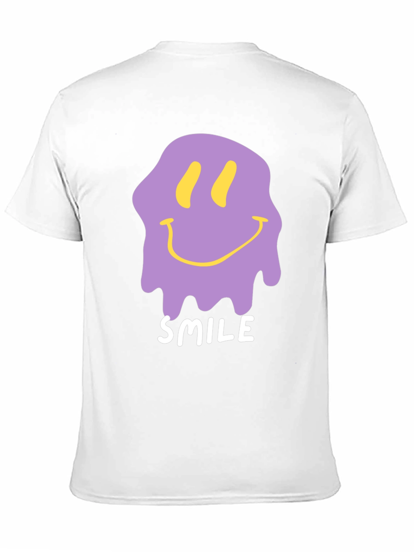 Melting Smile Graphic Tee - Black Cotton T-Shirt