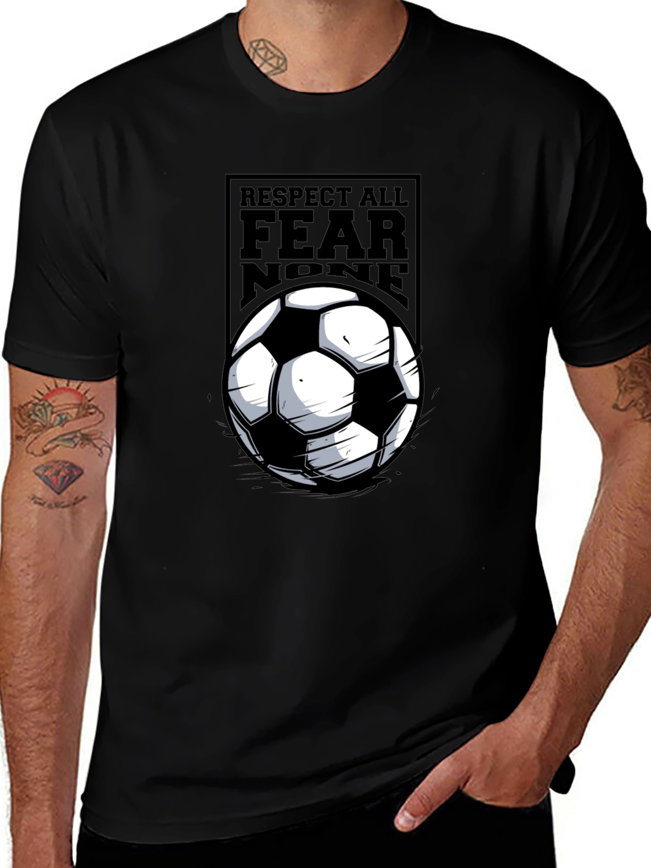Respect All Fear None Soccer T-Shirt