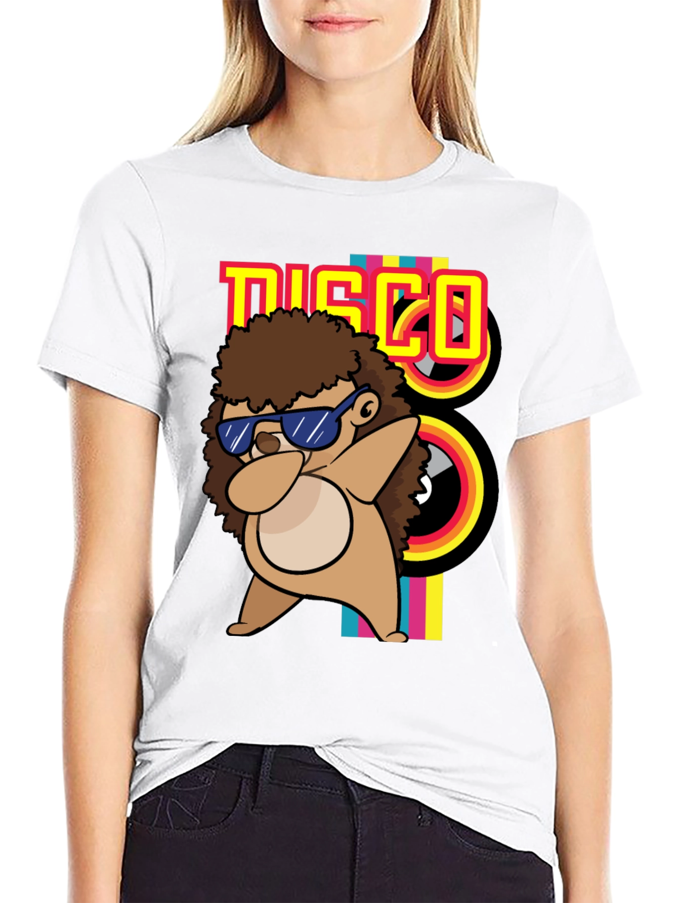 Dabbing Hedgehog Disco T-Shirt