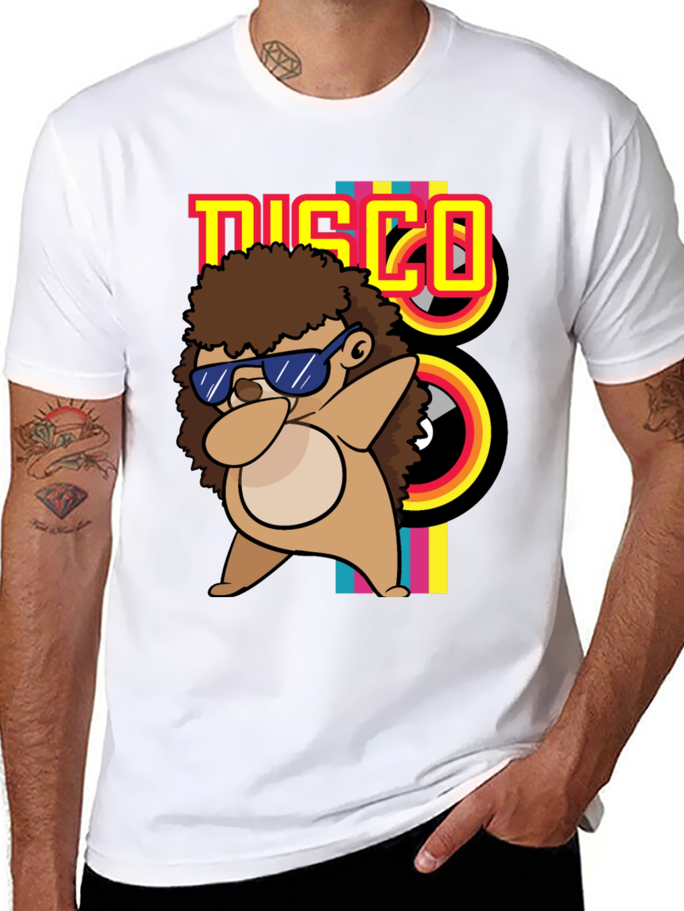 Dabbing Hedgehog Disco T-Shirt