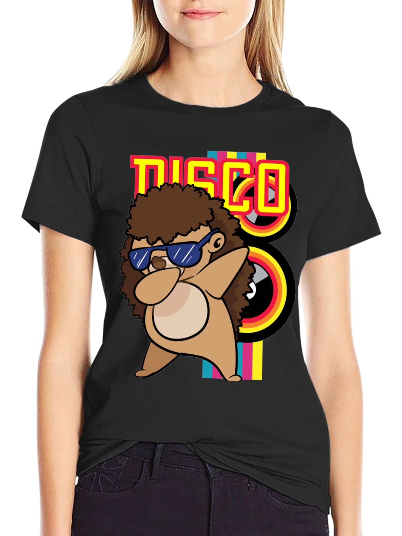 Dabbing Hedgehog Disco T-Shirt